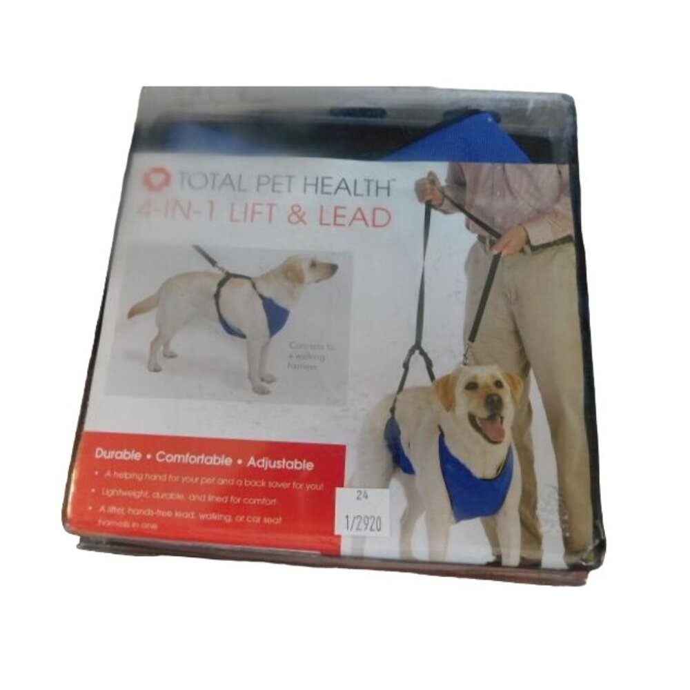 Total Pet Health 4-in-1 Lift & Lead XL Chest 26-34" 45-65 lbs Dog Harness NEW